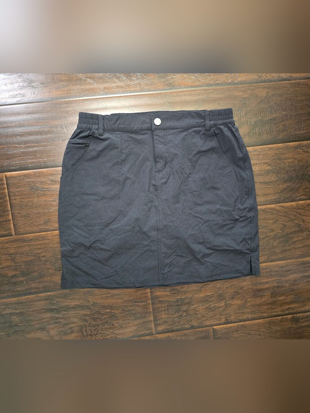 CQC Sports Womens Black Athleisure Lined Skort Large